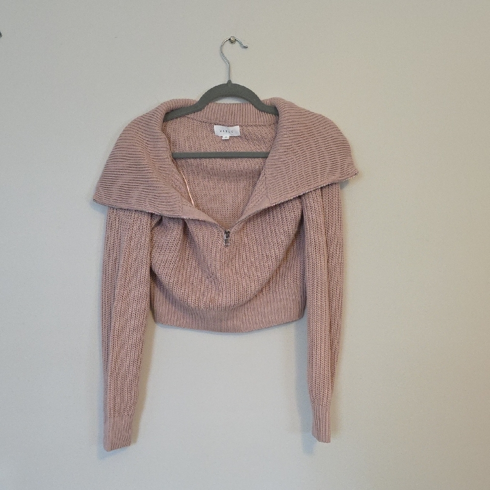 Elegant Mauve Cowl Neck Sweater